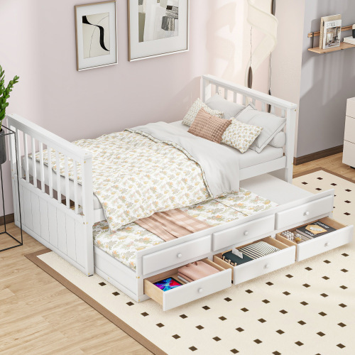 Einzelbett mit Ausziehbett-OKWISH