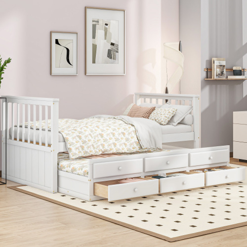 Einzelbett mit Ausziehbett-OKWISH