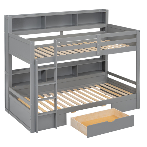 90x200cm Einzelbetten, Kinderbetten, Etagenbetten, Etagenbetten, mit Schubladen, mit Staufächern