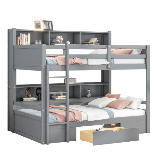 90x200cm Einzelbetten, Kinderbetten, Etagenbetten, Etagenbetten, mit Schubladen, mit Staufächern
