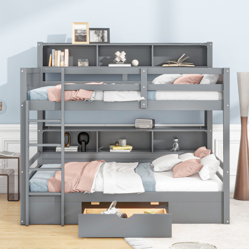 90x200cm Einzelbetten, Kinderbetten, Etagenbetten, Etagenbetten, mit Schubladen, mit Staufächern