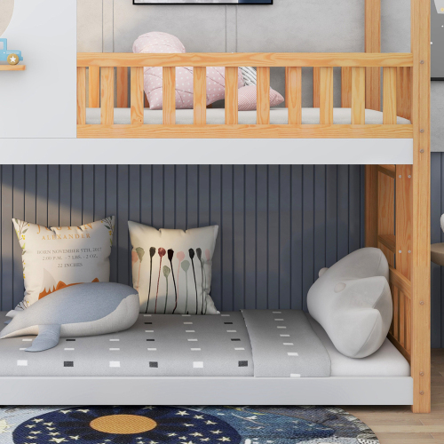 Etagenbett mit Rahmen aus Kiefernholz-OKWISH