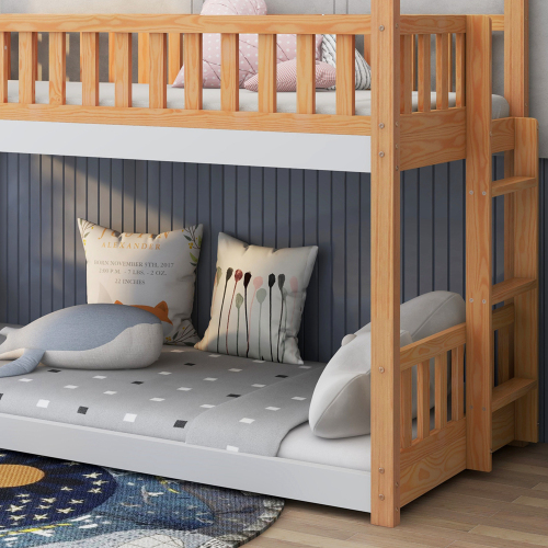 Etagenbett mit Rahmen aus Kiefernholz-OKWISH