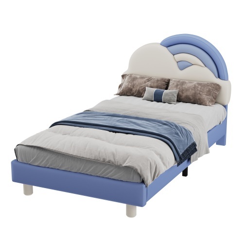 Bequemes Regenbogenwolken-Doppelbett am Bett-OKWISH