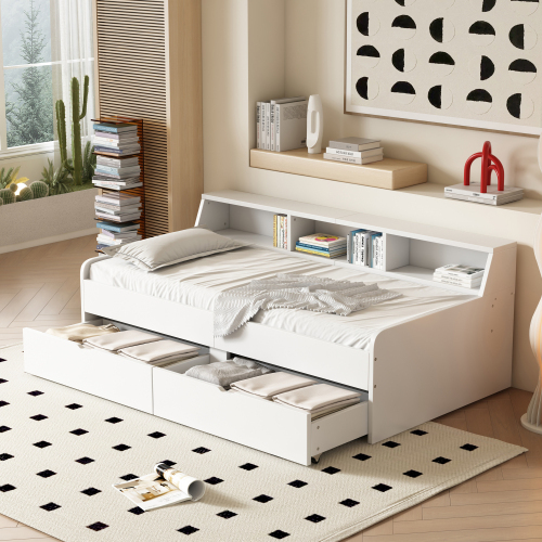 90*200 cm Tagesbett, einzeln, mit zwei Schubladen, mit Staufach