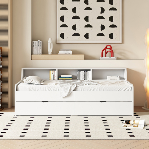 90*200 cm Tagesbett, einzeln, mit zwei Schubladen, mit Staufach