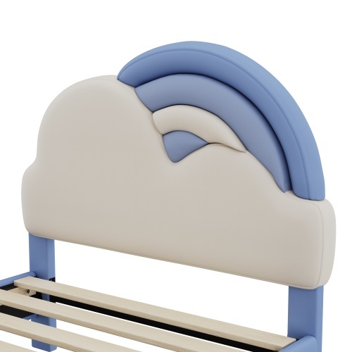 Bequemes Regenbogenwolken-Doppelbett am Bett-OKWISH