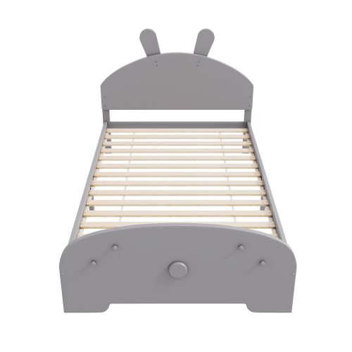90*200cm Massivholzbett, Einzelbett, Flachbett, Bett in Hasenform