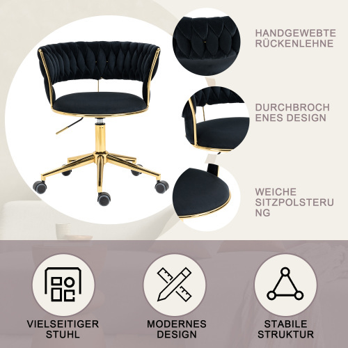 Bürostuhl aus weichem Samt-OKWISH