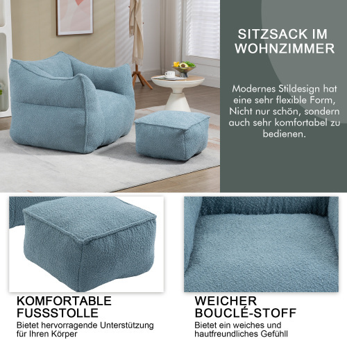 Bequemer Frottee-Sitzsack-OKWISH