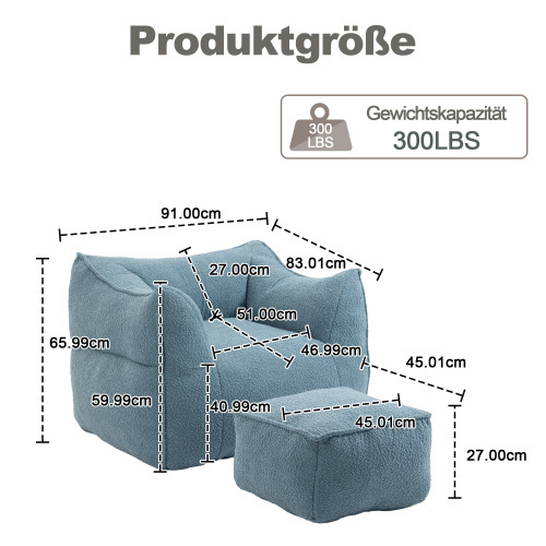Bequemer Frottee-Sitzsack-OKWISH