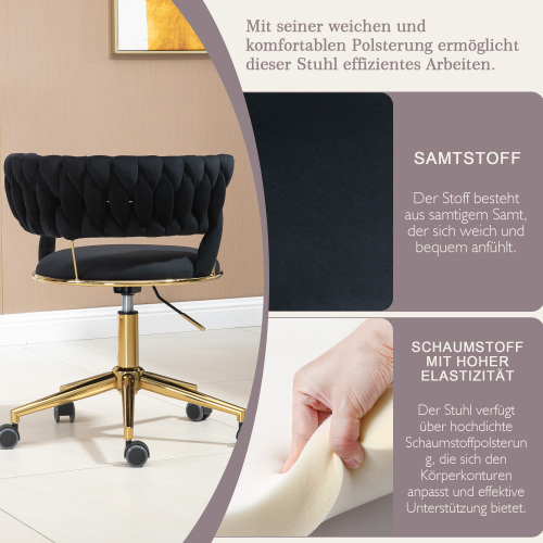 Bürostuhl aus weichem Samt-OKWISH