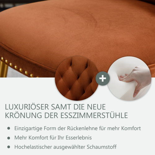 Moderner und einzigartiger Samtstuhl-OKWISH