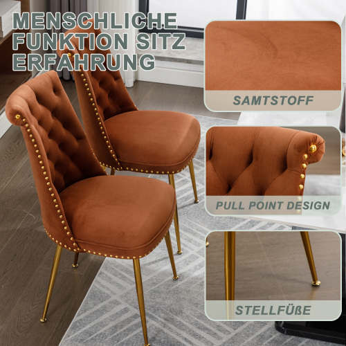 Moderner und einzigartiger Samtstuhl-OKWISH