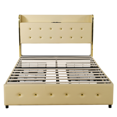 Doppelbett im Metallelement-Design-OKWISH