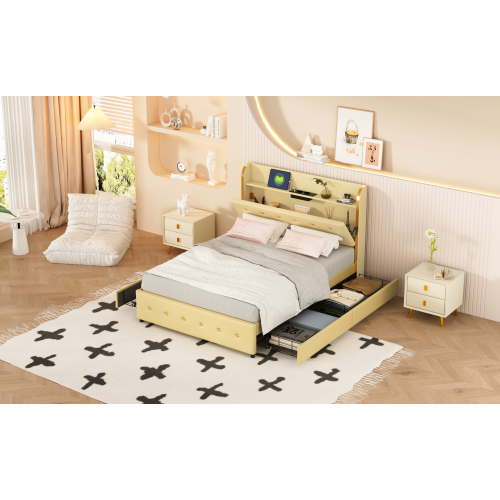 Doppelbett im Metallelement-Design-OKWISH