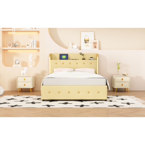 Doppelbett im Metallelement-Design-OKWISH