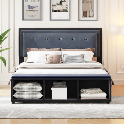 Höhenverstellbares Polsterbett mit Kopfteil-OKWISH