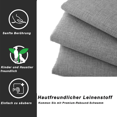 Polsterbett mit Ausziehbett und Schubladen, hautfreundliche Leinenpolsterung, Kinderbett, Jugendbett