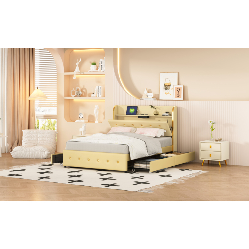 Doppelbett im Metallelement-Design-OKWISH