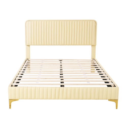 Gepolstertes Doppelbett mit Lattenrost-OKWISH