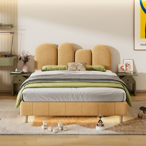 Daumenförmiges Nachttisch-Doppelbett-OKWISH