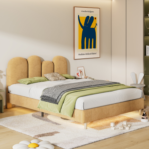 Daumenförmiges Nachttisch-Doppelbett-OKWISH