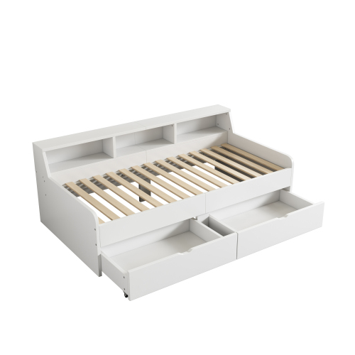 90*200 cm Tagesbett, einzeln, mit zwei Schubladen, mit Staufach