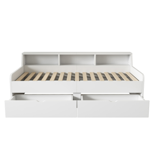90*200 cm Tagesbett, einzeln, mit zwei Schubladen, mit Staufach