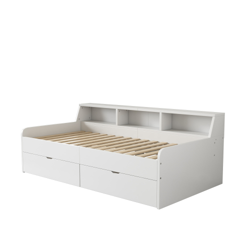90*200 cm Tagesbett, einzeln, mit zwei Schubladen, mit Staufach