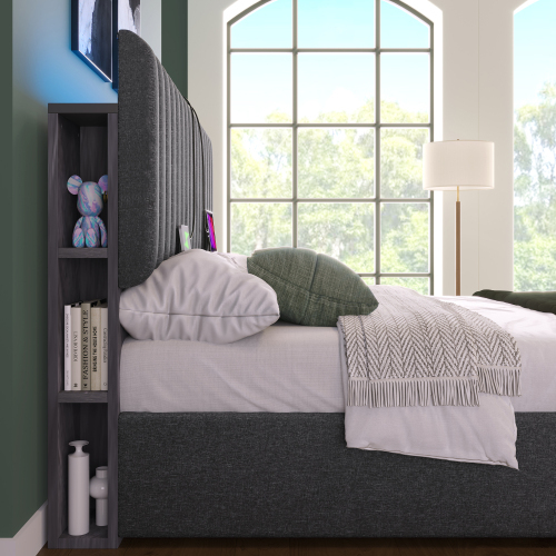 Polsterbett mit Stauraum, Doppelbett-OKWISH