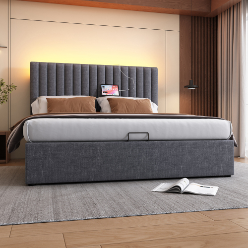 Polsterbett mit Stauraum, Doppelbett-OKWISH