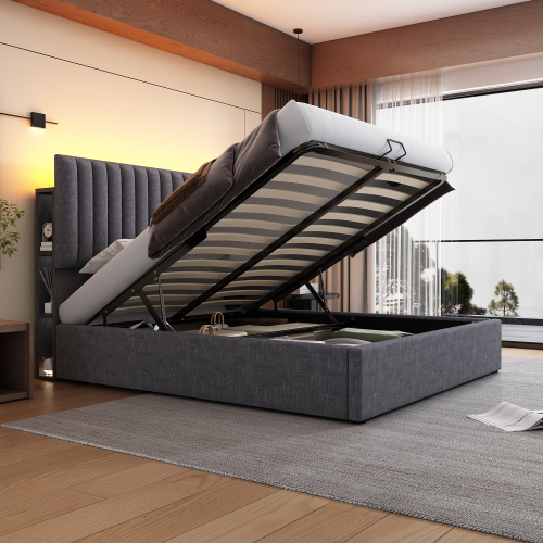 Polsterbett mit Stauraum, Doppelbett-OKWISH