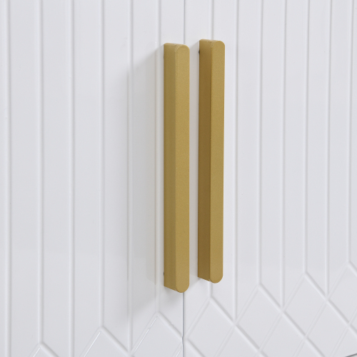 Hochländer TV-Schrank: Boden, goldene Griffe und Füße, Tür mit gravierter Textur, Aufhebungslösung für das Wohnzimmer, perfekte Kombination aus Eleganz, Luxus und Funktionalität-OKWISH