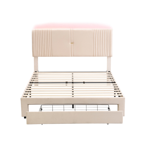 Hautfreundliches Doppelbett aus Samtstoff-OKWISH