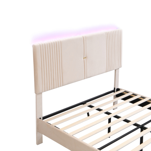 Hautfreundliches Doppelbett aus Samtstoff-OKWISH