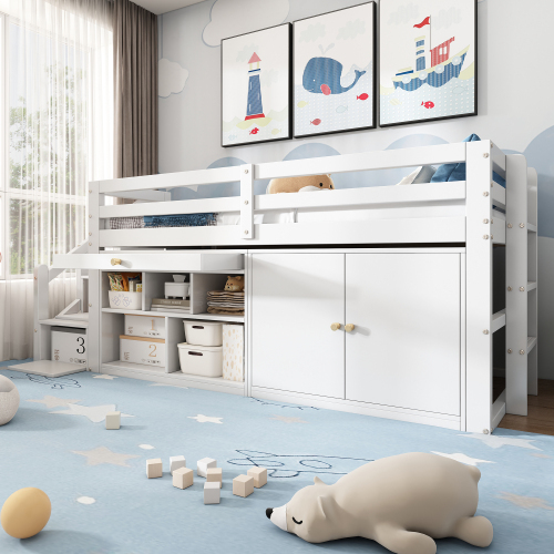 Multifunktionales Kinderbett aus Holz-OKWISH