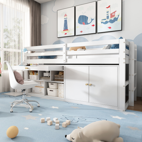 Multifunktionales Kinderbett aus Holz-OKWISH