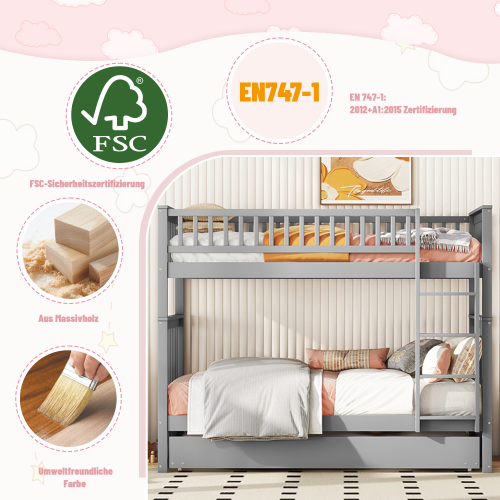 Etagenbett mit Ausziehbett-OKWISH