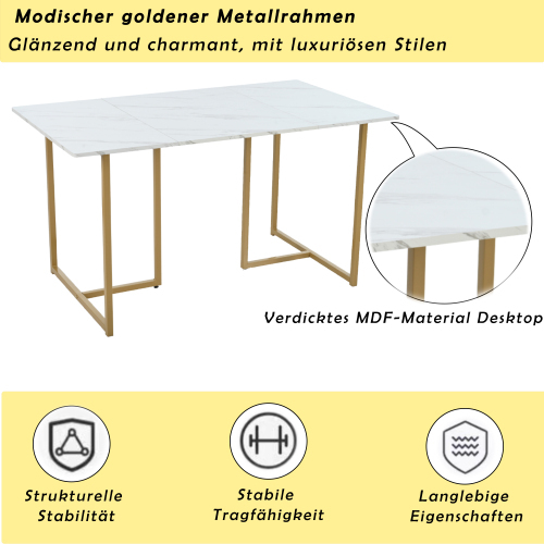 Küchentisch aus modernem Marmormuster-OKWISH