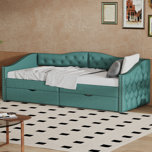 Tagesbett, Einzel-Tagesbett mit Schubladen, großer Stauraum