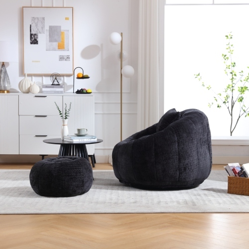 COOLMORE bean bag Chair Lounger sofa with swivel pedals 