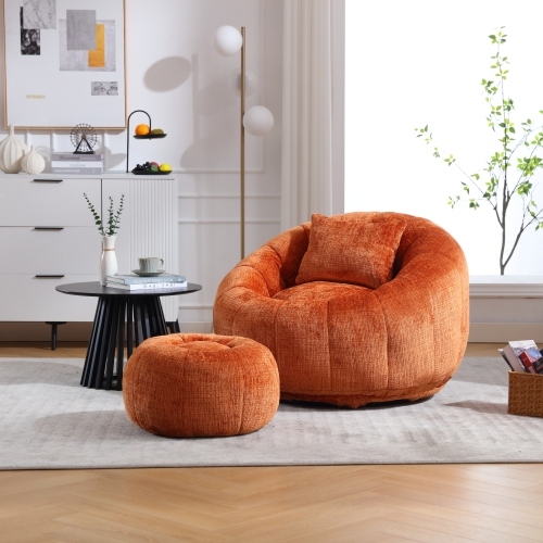 COOLMORE bean bag Chair Lounger sofa with swivel pedals 