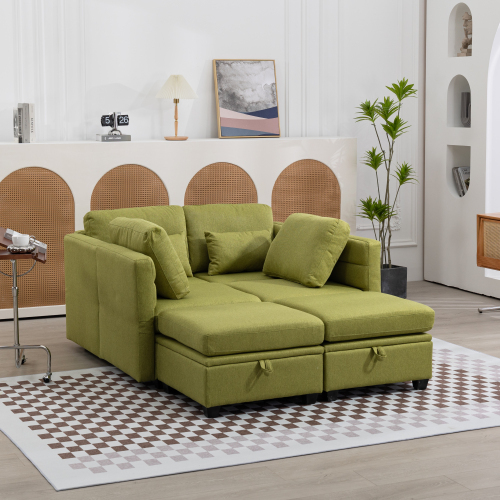 Weiches modulares U-förmiges Sofa mit Stauraumsofa-OKWISH