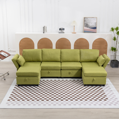 Weiches modulares U-förmiges Sofa mit Stauraumsofa-OKWISH
