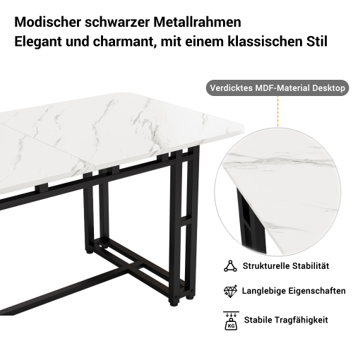 Schwarz Esstisch mit 4 Stühlen Set,Moderne Küche Esstisch Set, Schwarz Samt Esszimmerstühle