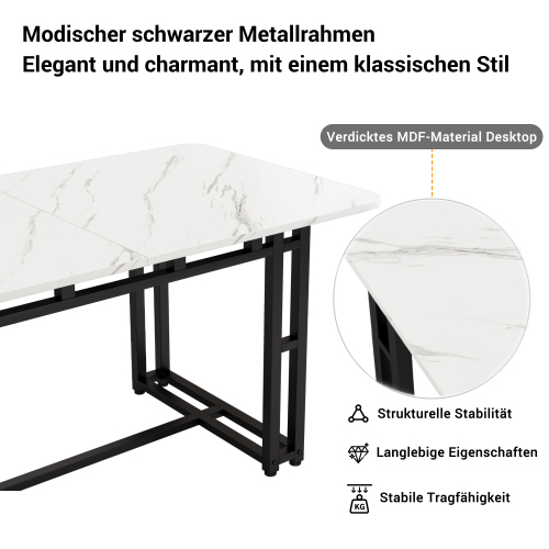 Schwarz Esstisch mit 4 Stühlen Set,Moderne Küche Esstisch Set, Schwarz Samt Esszimmerstühle