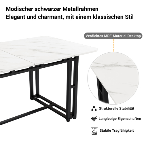 Schwarz Esstisch mit 4 Stühlen Set,Moderne Küche Esstisch Set, dunkelgrüner Samt Esszimmerstühle
