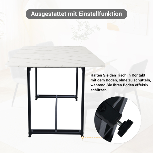 Schwarz Esstisch mit 4 Stühlen Set,Moderne Küche Esstisch Set, dunkelgrüner Samt Esszimmerstühle