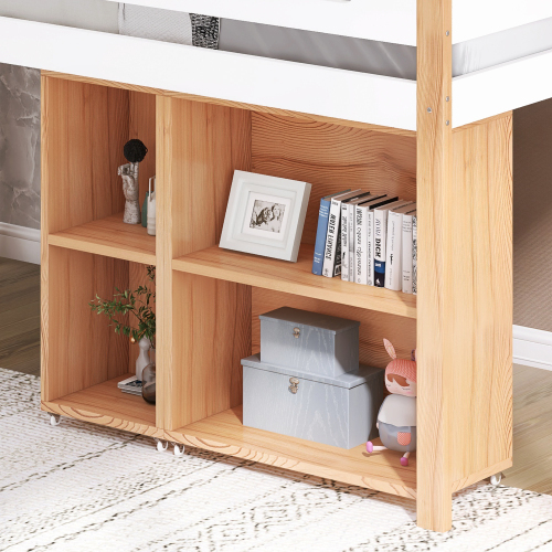 Etagenbett mit herausnehmbaren Schränken-OKWISH